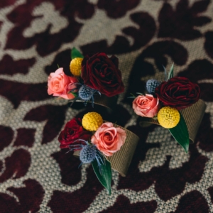 audubon park wedding floral décor craspedia wristlet kim starr wise floral design