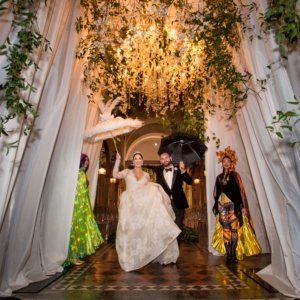 elegant wedding florals for january wedding in new orleans louisiana event florals by kim starr wise created dreamy secret garden with vines and flowers for wedding ceremony entrance with chandeliers second line