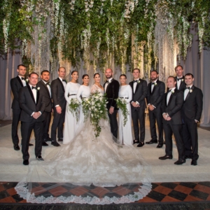 elegant wedding florals for january wedding in new orleans louisiana event florals by kim starr wise created dreamy secret garden with vines and flowers for wedding ceremony altar with chandeliers and cascading bouquets