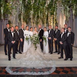 elegant wedding florals for january wedding in new orleans louisiana event florals by kim starr wise created dreamy secret garden with vines and flowers for wedding ceremony altar with chandeliers and cascading bouquets
