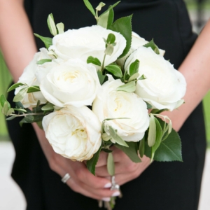new orleans wedding floral arrangements kim starr wise bridesmaid bouquet garden roses olive foliage