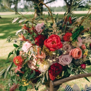 new orleans wedding floral arrangements kim starr wise 061017 ceremony entrance cascading asymmetric floral arrangement