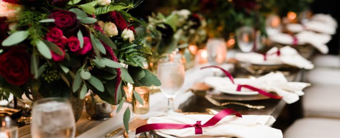 New Orleans Winter Wedding Tablescape with Custom Florals